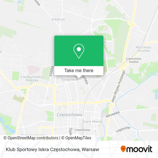 Klub Sportowy Iskra Częstochowa map