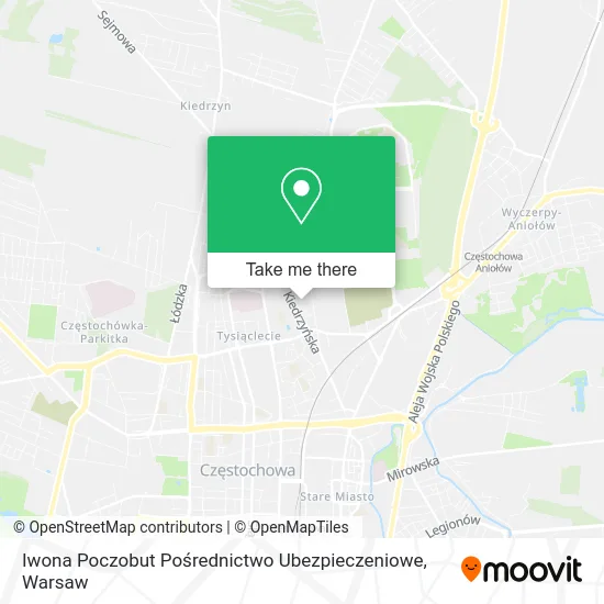 Iwona Poczobut Pośrednictwo Ubezpieczeniowe map