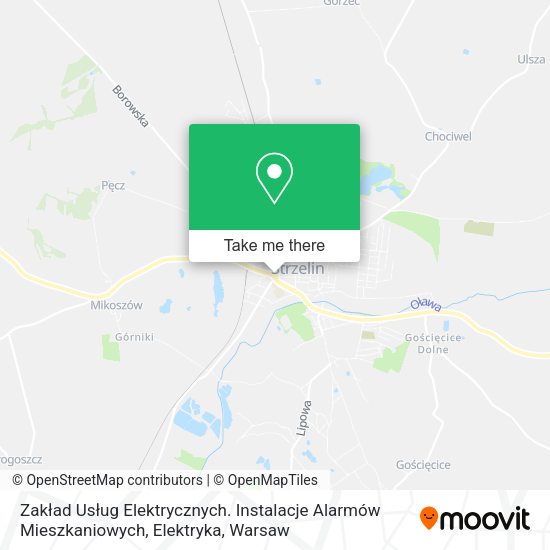 Zakład Usług Elektrycznych. Instalacje Alarmów Mieszkaniowych, Elektryka map