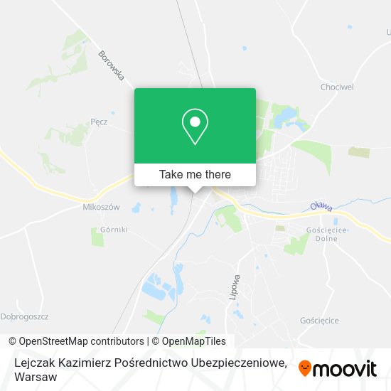 Lejczak Kazimierz Pośrednictwo Ubezpieczeniowe map