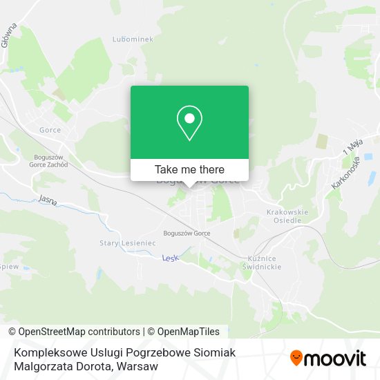 Kompleksowe Uslugi Pogrzebowe Siomiak Malgorzata Dorota map