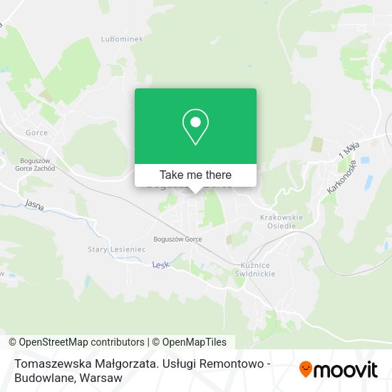 Tomaszewska Małgorzata. Usługi Remontowo - Budowlane map