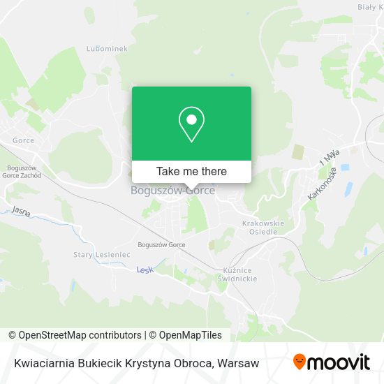 Карта Kwiaciarnia Bukiecik Krystyna Obroca