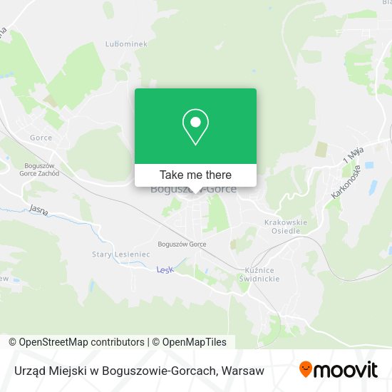 Urząd Miejski w Boguszowie-Gorcach map