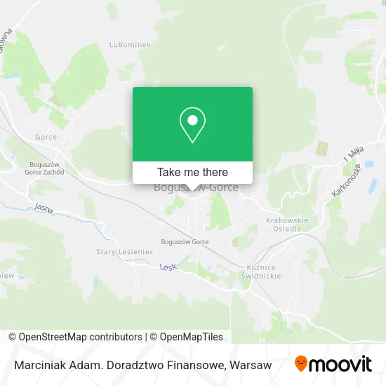 Карта Marciniak Adam. Doradztwo Finansowe