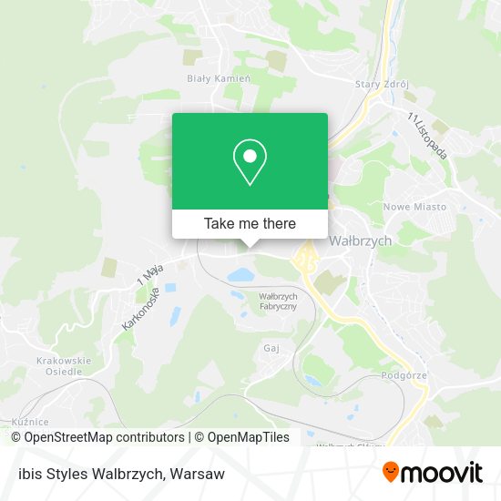 ibis Styles Walbrzych map