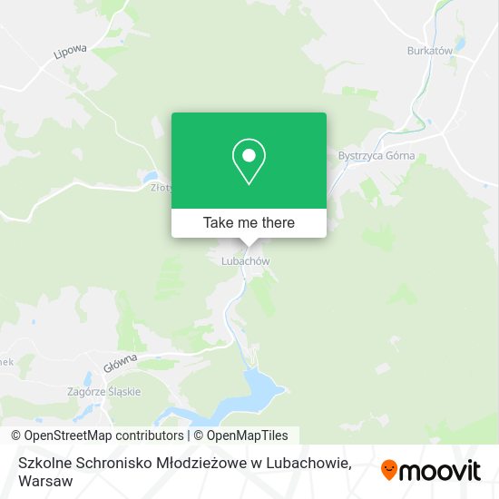 Szkolne Schronisko Młodzieżowe w Lubachowie map