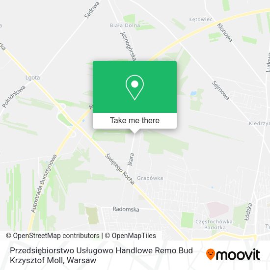 Przedsiębiorstwo Usługowo Handlowe Remo Bud Krzysztof Moll map