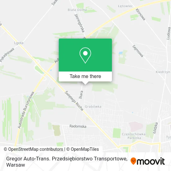 Карта Gregor Auto-Trans. Przedsiębiorstwo Transportowe