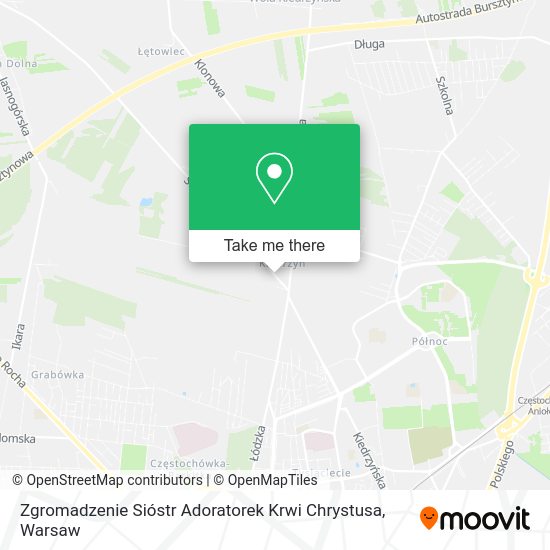 Карта Zgromadzenie Sióstr Adoratorek Krwi Chrystusa