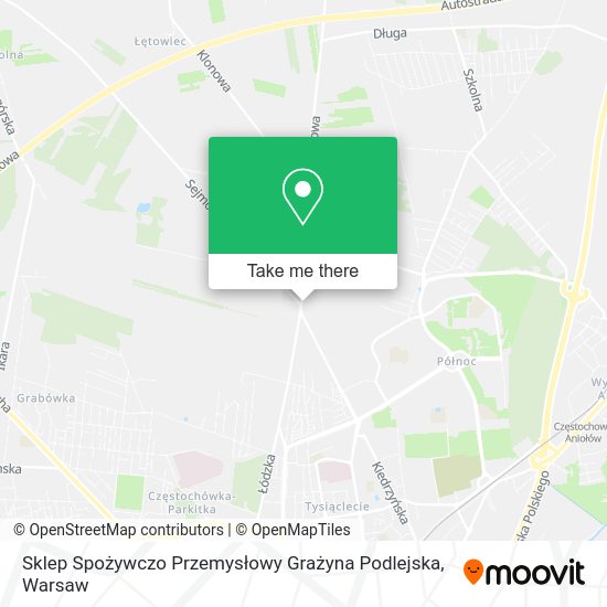 Sklep Spożywczo Przemysłowy Grażyna Podlejska map