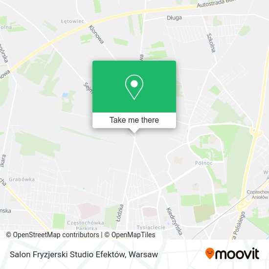 Salon Fryzjerski Studio Efektów map