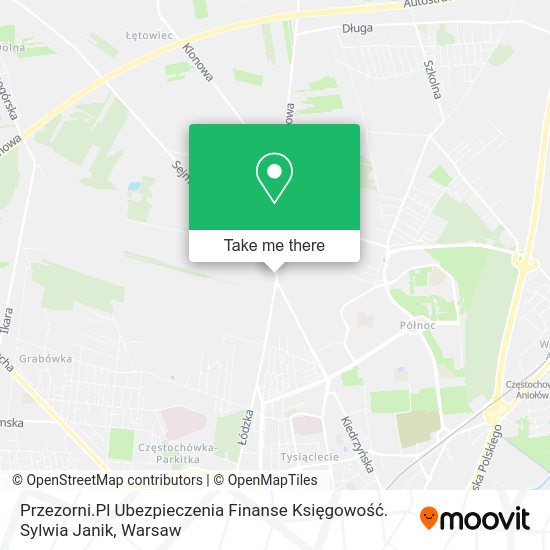 Przezorni.Pl Ubezpieczenia Finanse Księgowość. Sylwia Janik map