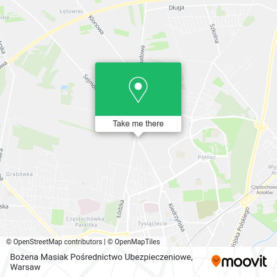 Bożena Masiak Pośrednictwo Ubezpieczeniowe map