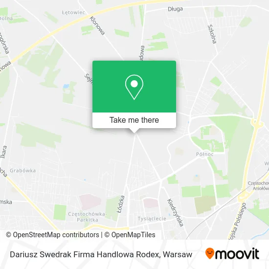 Карта Dariusz Swedrak Firma Handlowa Rodex