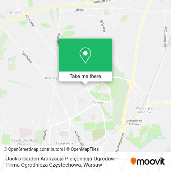 Jack's Garden Aranżacja Pielęgnacja Ogrodów - Firma Ogrodnicza Częstochowa map