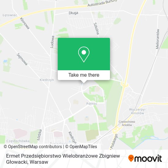 Ermet Przedsiębiorstwo Wielobranżowe Zbigniew Głowacki map