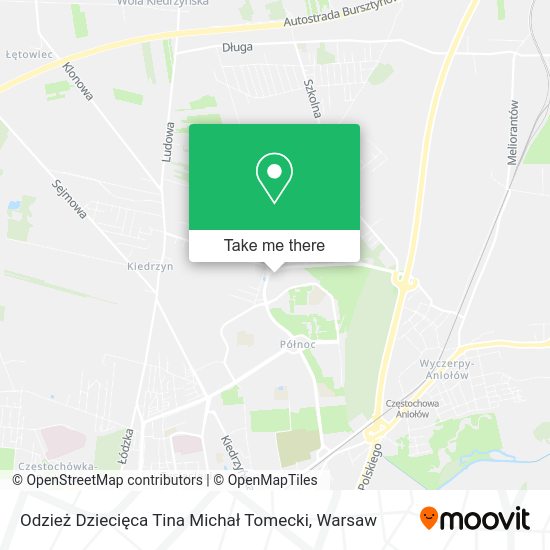 Odzież Dziecięca Tina Michał Tomecki map