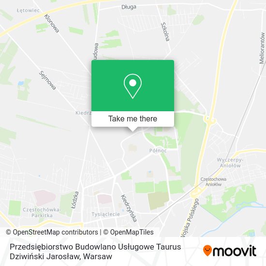 Przedsiębiorstwo Budowlano Usługowe Taurus Dziwiński Jarosław map