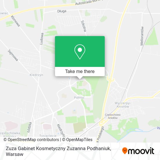 Zuza Gabinet Kosmetyczny Zuzanna Podhaniuk map