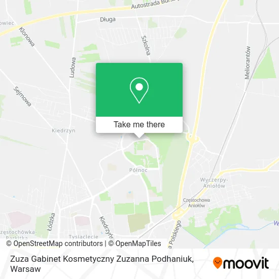 Карта Zuza Gabinet Kosmetyczny Zuzanna Podhaniuk