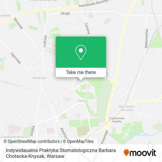 Indywidaualna Praktyka Stomatologiczna Barbara Chotecka-Knysak map