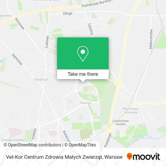 Vet-Kor Centrum Zdrowia Małych Zwierząt map