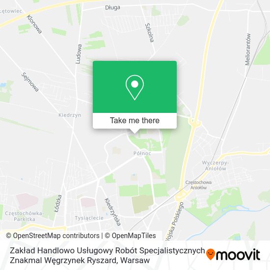 Zakład Handlowo Usługowy Robót Specjalistycznych Znakmal Węgrzynek Ryszard map