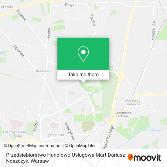 Przedsiebiorstwo Handlowo Uslugowe Mart Dariusz Noszczyk map