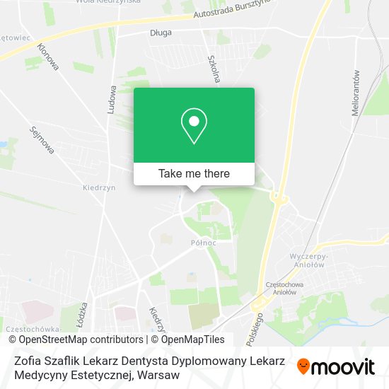 Zofia Szaflik Lekarz Dentysta Dyplomowany Lekarz Medycyny Estetycznej map