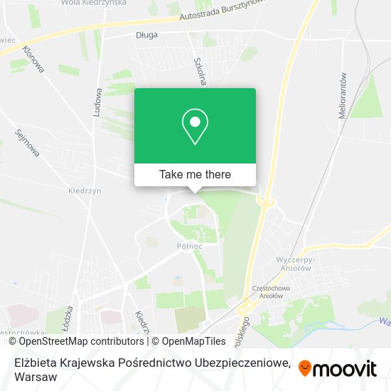 Elżbieta Krajewska Pośrednictwo Ubezpieczeniowe map