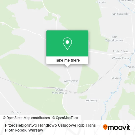 Карта Przedsiebiorstwo Handlowo Uslugowe Rob Trans Piotr Robak