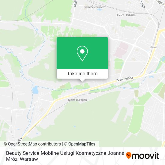 Beauty Service Mobilne Usługi Kosmetyczne Joanna Mróz map