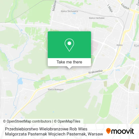 Карта Przedsiebiorstwo Wielobranzowe Rob Wies Malgorzata Pasternak Wojciech Pasternak