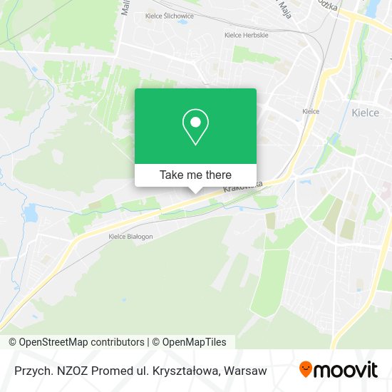 Przych. NZOZ Promed ul. Kryształowa map