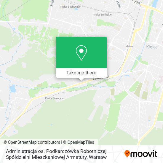 Administracja os. Podkarczówka Robotniczej Spółdzielni Mieszkaniowej Armatury map