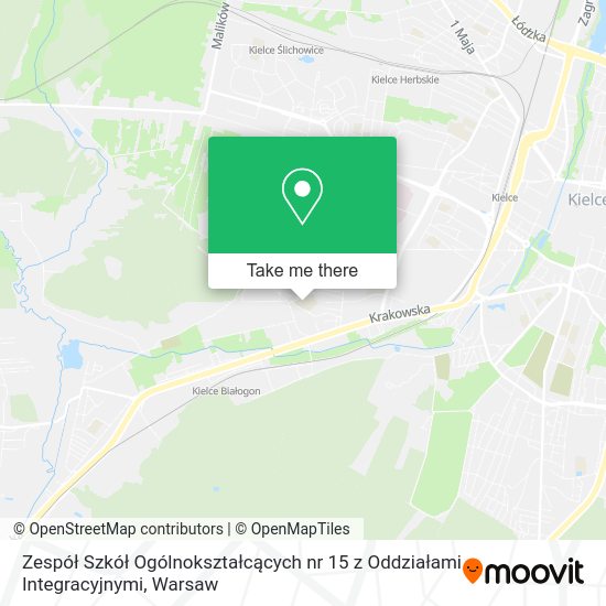 Zespół Szkół Ogólnokształcących nr 15 z Oddziałami Integracyjnymi map