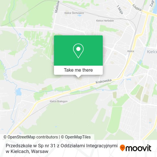 Przedszkole w Sp nr 31 z Oddziałami Integracyjnymi w Kielcach map