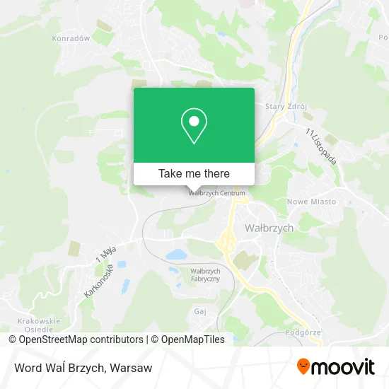 Карта Word Waĺ Brzych