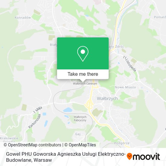 Gowel PHU Goworska Agnieszka Usługi Elektryczno-Budowlane map