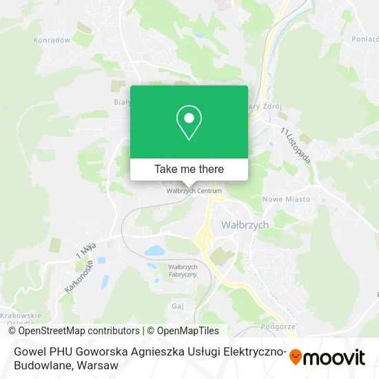 Карта Gowel PHU Goworska Agnieszka Usługi Elektryczno-Budowlane