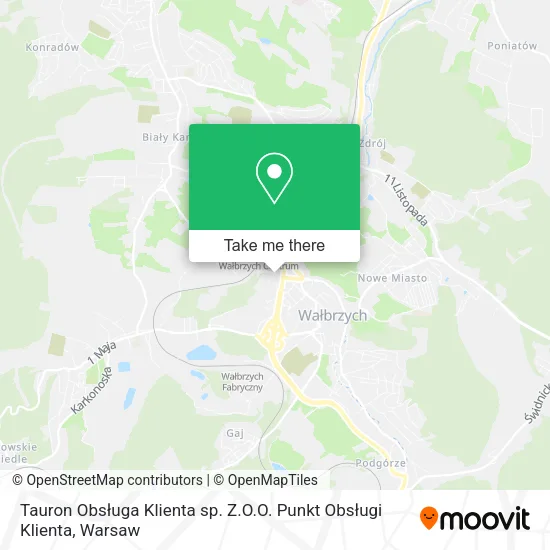 Tauron Obsługa Klienta sp. Z.O.O. Punkt Obsługi Klienta map