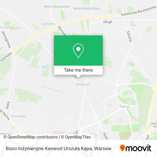 Biuro Inżynieryjne Kanwod Urszula Kępa map