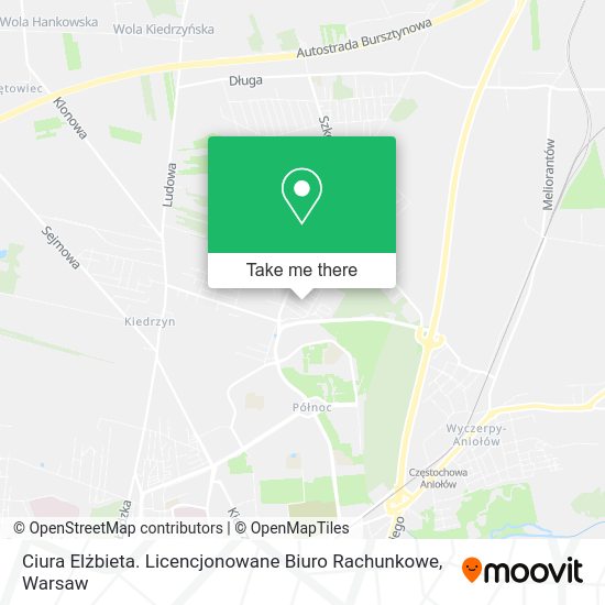 Ciura Elżbieta. Licencjonowane Biuro Rachunkowe map