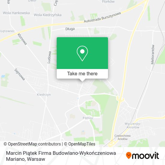 Marcin Piątek Firma Budowlano-Wykończeniowa Mariano map