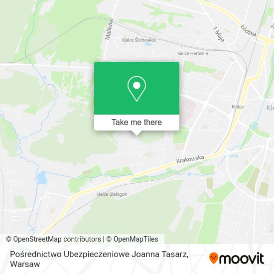 Pośrednictwo Ubezpieczeniowe Joanna Tasarz map