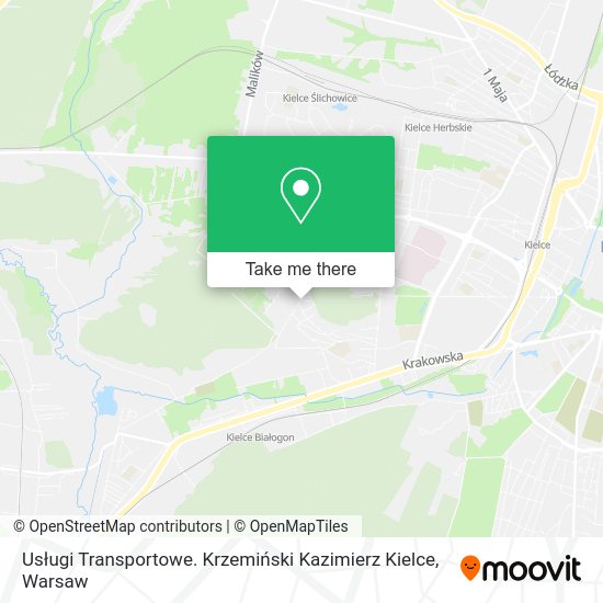 Usługi Transportowe. Krzemiński Kazimierz Kielce map