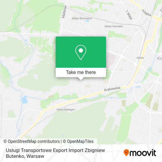 Карта Uslugi Transportowe Export Import Zbigniew Butenko