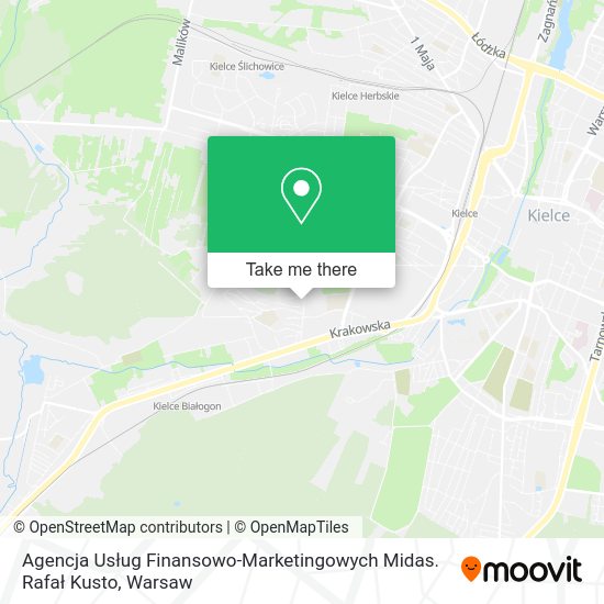 Agencja Usług Finansowo-Marketingowych Midas. Rafał Kusto map