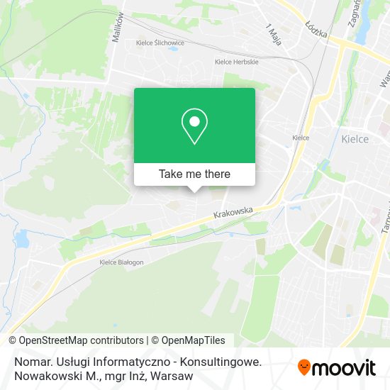 Nomar. Usługi Informatyczno - Konsultingowe. Nowakowski M., mgr Inż map